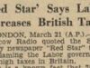 1949: ‘Red Star’ Says Labour Increases British Taxes